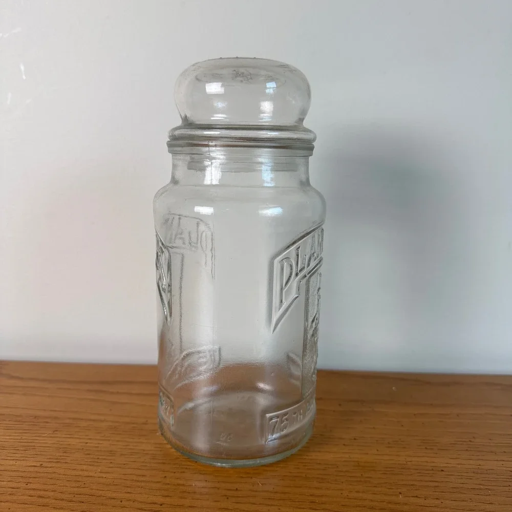 Planters 75th Anniversary Peanut Planter Peanut Character Glass Jar‎ with Lid